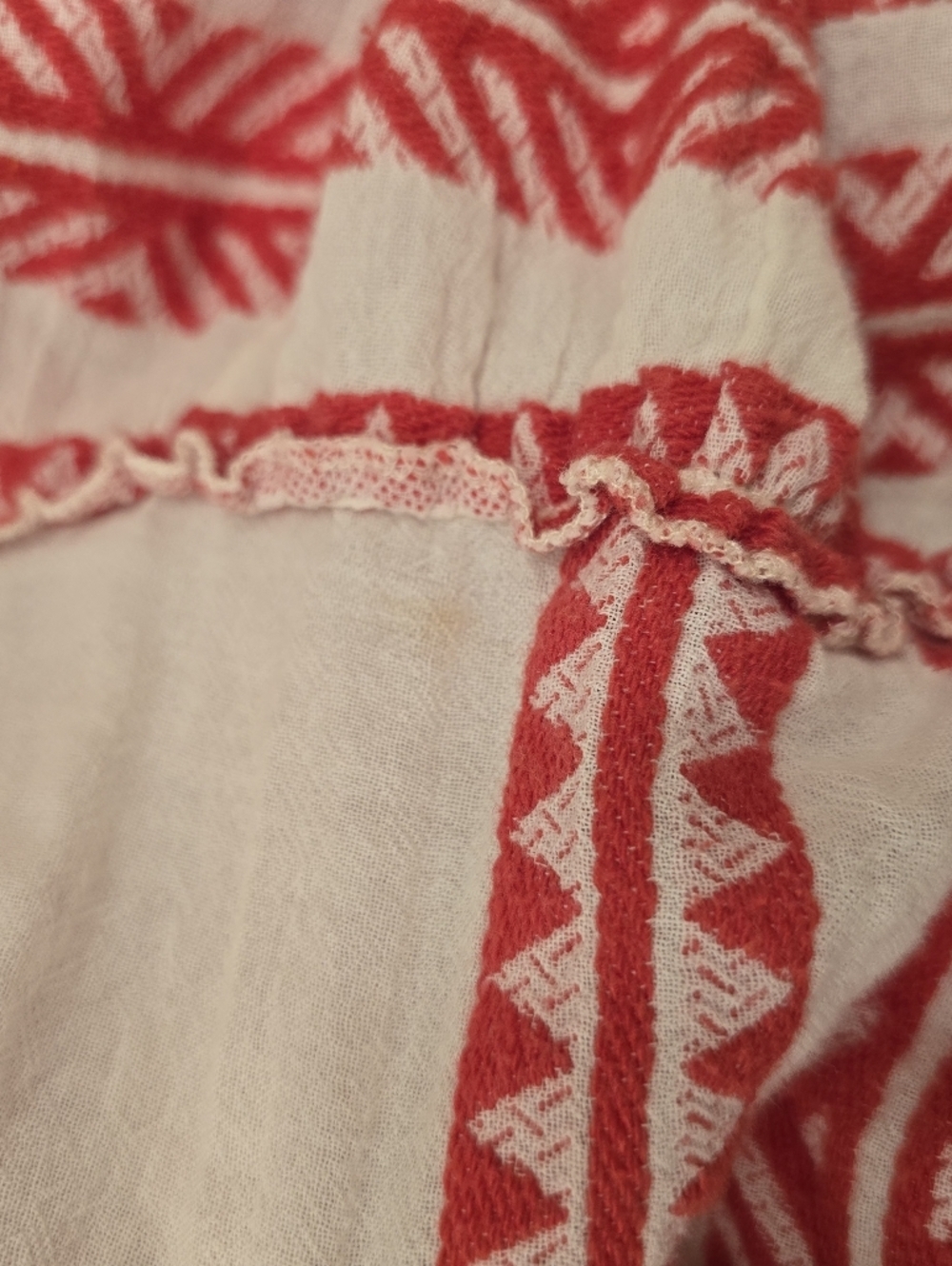 Devotion ELLA SHORT RED OFFWHITE Dress Tunic Small - Picture 9 of 11